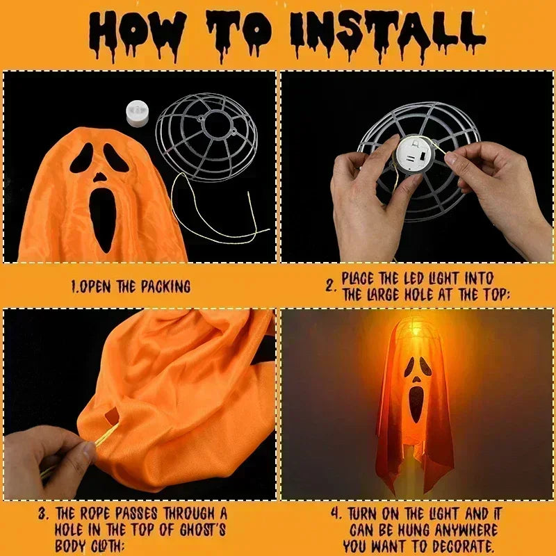 Halloween Hanging Ghost Decor Indoor Outdoor