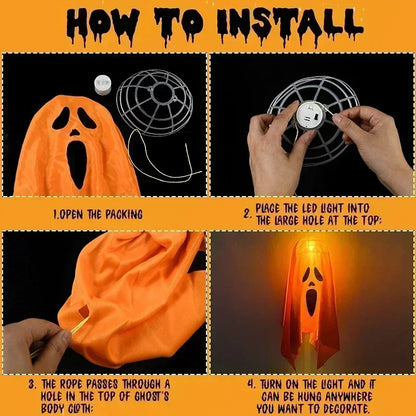 Halloween Hanging Ghost Decor Indoor Outdoor